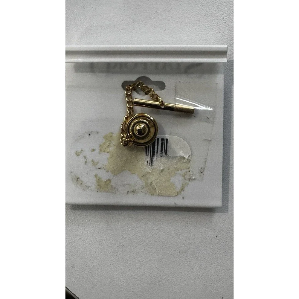 Vintage Stafford Tie Tack Initial R Gold And Silver Two Tone Oval New Never Worn